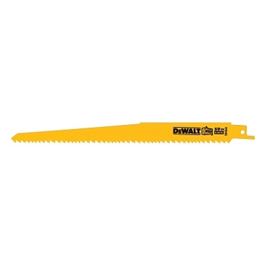 DeWalt Bi-Metal Reciprocating Saw Blades, 9 in, 9 TPI, Taper Back, Wood, 5/PK (5 EA / PKG)