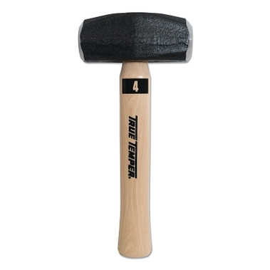 TRUE TEMPER Toughstrike Double-Face Hand Drill Hammer, 4 lb Head Wt, 10.5 in Overall L, Straight American Hickory Handle (2 EA / CA)