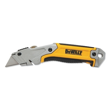 DeWalt Retractable Utility Knife, 6-3/4 in L, Carbon Steel Blade, Steel/Rubber (6 ST / CA)