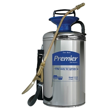 Chapin Premier Series Pro Stainless Steel Sprayer, 2 gal, 12 in Extension, 42 in Hose (1 EA / EA)