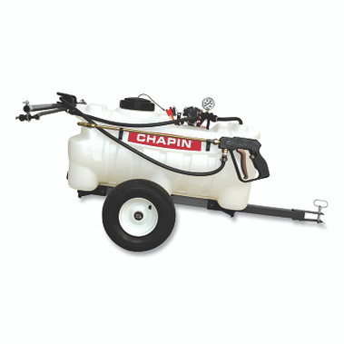 Chapin EZ Tow Sprayer, Dripless, 12 V, 25 gal, 18 in Extension, 15 ft Hose, Trailer with Pneumatic Tires (1 EA / EA)