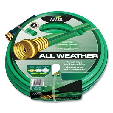 AMES All-Weather Garden Hose, 5/8 in dia x 50 ft L, Green/Blue (1 EA / EA)