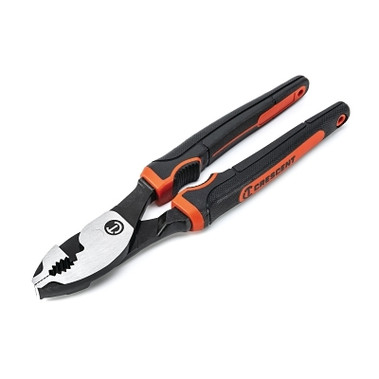 Crescent Z2 Dual Material Slip Joint Plier, 8 in, Straight Handle, Carded (1 EA / EA)