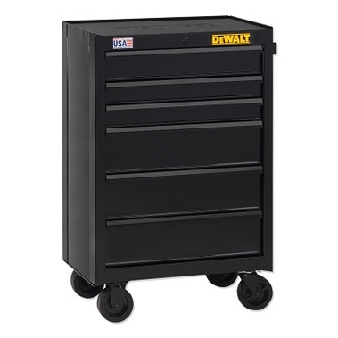 DeWalt 700 Series Rolling Tool Cabinet, 26 in Wide, 6-Drawer, Black (1 EA / EA)