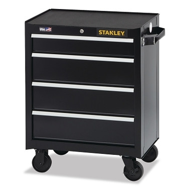 Stanley 300 Series Rolling Tool Cabinet, 26 in, 4-Drawer, Black (1 EA / EA)