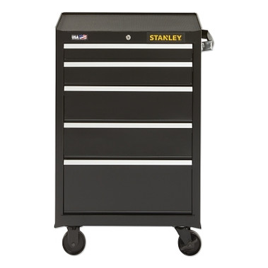 Stanley 300 Series Rolling Tool Cabinet, 5-Drawer, 26 in, Black (1 EA / EA)