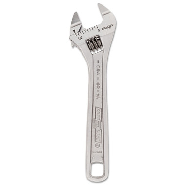 Channellock Adjustable Wrench, 4.52 in Long, 0.51 in Opening, Chrome (5 EA / PK)