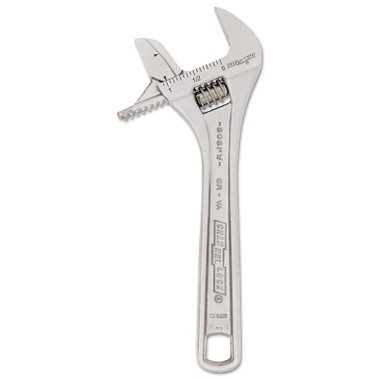 Channellock Adjustable Wrench, 6.38 in Long, 1.06 in Opening, Chrome (5 EA / PK)