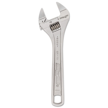 Channellock Adjustable Wrench, 6.38 in Long, 0.94 in Opening, Chrome (5 EA / PK)