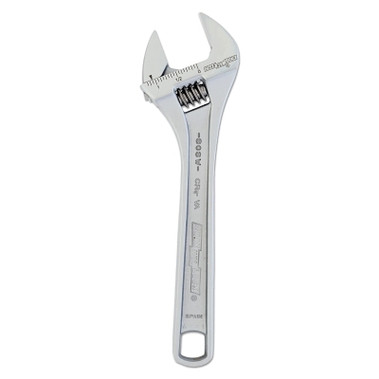 Channellock Adjustable Wrench, 8 in L, 1.18 in Opening, Chrome, Bulk (1 EA / EA)