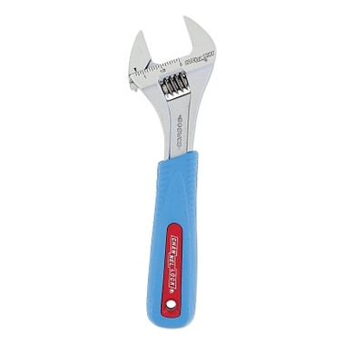 Channellock Code Blue Adjustable Wrench, 8 in, 1-3/16 in, Chrome (25 EA / CS)