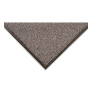 NoTrax Ovation Drying and Cleaning Entrance Mat, 5/16 in x 3 ft W x 6 ft L, Decalon, Vinyl Backing, Gray (1 EA / EA)