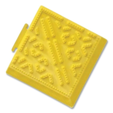 NoTrax Cushion-Lok Corner and Ramp for Interlocking Tiles, 7/8 in x 6 in W x 6 in L, Corner, Yellow (1 EA / EA)