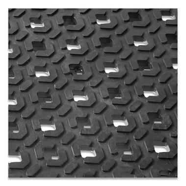 NoTrax Cushion-Lok Drainage Floor Mat Tile, 7/8 in x 12 in W x 12 in L, PVC, Black (1 EA / EA)