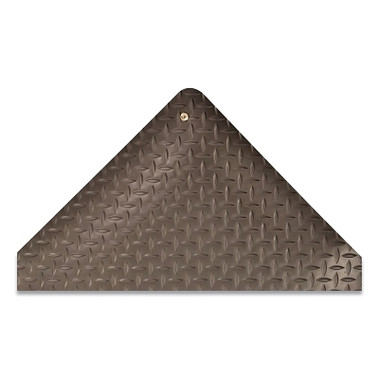 NoTrax Diamond Stat Non-Slip Anti-Static Mat, 9/16 in x 3 ft W x 12 ft L, Vinyl/PVC, Black, Grounding Cord Included (1 EA / EA)