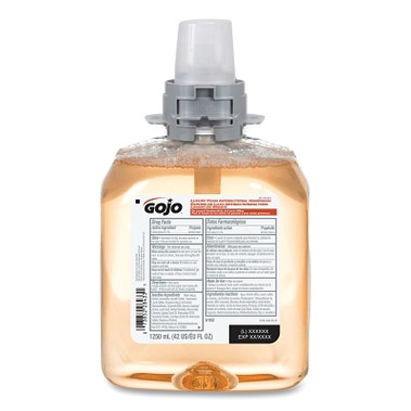 Gojo Luxury Foam Antibacterial Handwash, 1250 ml, Refill Bottle, Fresh Fruit Scent (4 EA / CA)