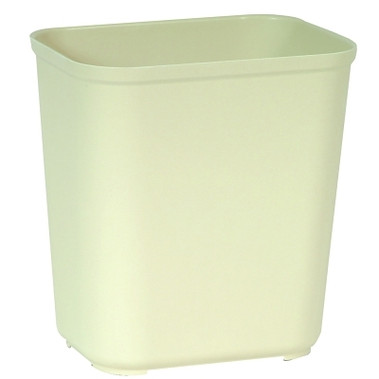 Rubbermaid Commercial Fire Resistant Wastebaskets, 28 qt, Fiberglass, Beige (1 EA / EA)