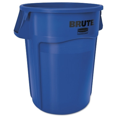 Rubbermaid Commercial BRUTE Round Container without Lid, 44 gal, Heavy-Duty Plastic, Utility Waste, Blue (1 EA / EA)