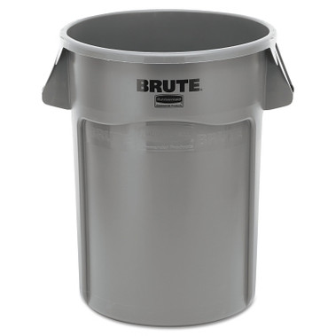 Rubbermaid Commercial BRUTE Round Container without Lid, 44 gal, Heavy-Duty Plastic, Utility Waste, Gray (1 EA / EA)