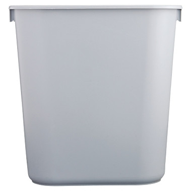 Rubbermaid Commercial Deskside Wastebaskets, 13 5/8 qt, Plastic, Gray (1 EA / EA)