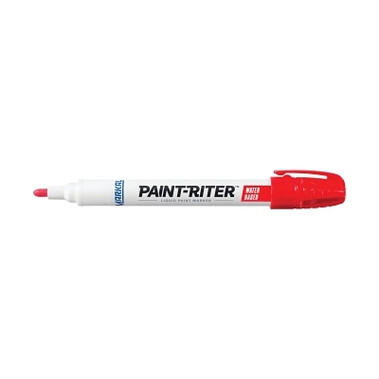 Markal Paint-Riter Water-Based Paint Marker, Red, 1/8 in, Medium Tip (12 EA / BX)