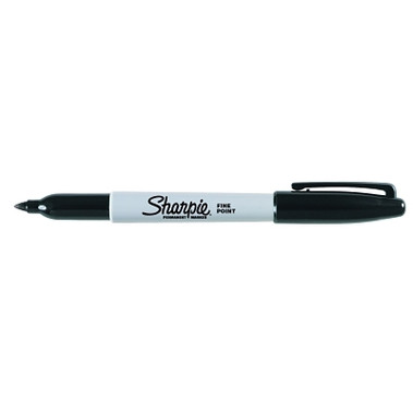 Sharpie Fine Tip Permanent Marker, Black (12 EA / DZ)