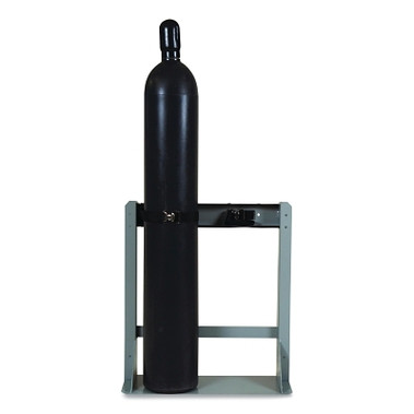 Justrite Gas Cylinder Stand, 2 Cylinder Capacity, 4 in to 12 in dia, Steel, Poly Cinch Straps with Steel Buckle (1 EA / EA)