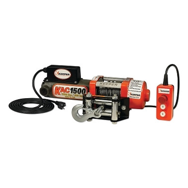 Keeper KAC1500 Electric Winches, 1500 lb, 120V AC 60hz (1 EA / EA)