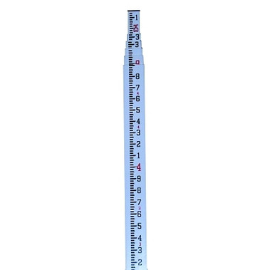 CST/Berger Fiberglass Leveling Rod, Telescoping, 25 ft, 6 Sections, 10ths (1 EA / EA)