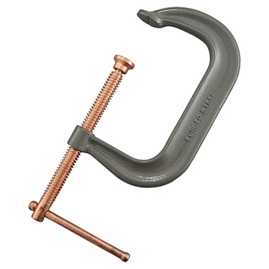 Anchor Brand Drop Forged C-Clamp, Sliding Pin Handle, 4-1/8 in Throat Depth, 6 in L (1 EA / EA)