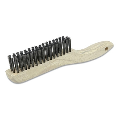 Anchor Brand Hand Scratch Brush, 4 x 16 Rows, Steel Bristles, Shoe Handle (1 EA / EA)