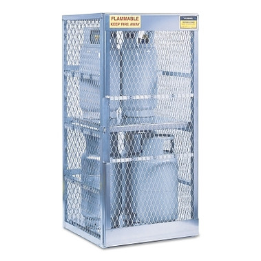 Justrite Aluminum Cylinder Lockers, (8) 20 or 33 lb. Cylinders (1 EA / EA)