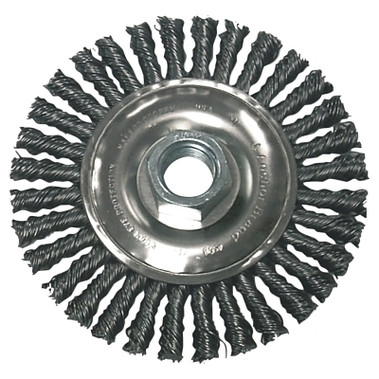 Anchor Brand Stringer Bead Wheel Brushes, 6 in dia x 3/6 in W, 0.02 in, Stainless Steel (1 EA / EA)