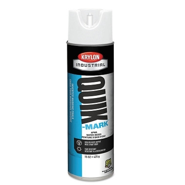 Krylon Quik-Mark APWA Inverted Marking Chalks, 17 oz Aerosol Can, APWA White (12 CAN / CS)