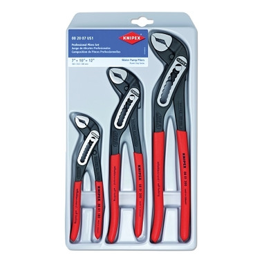 Knipex 3-Piece Alligator Pliers Set, 7-1/4 in, 10 in, 12 in (1 EA / EA)