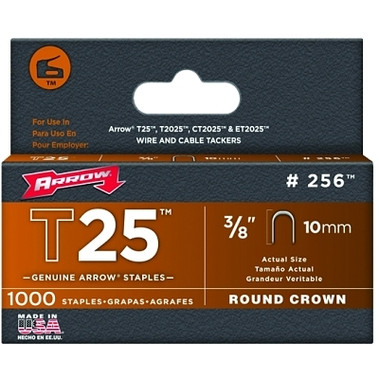 Arrow Fastener 25038 T25 STAPLES 3/8"1000/PK (5 PK / BOX)