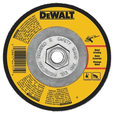 DeWalt Type 27 Depressed Center Wheels, 7 x 1/4 x 5/8 in-11, A24R Grit, Aluminum Oxide (10 EA / CA)