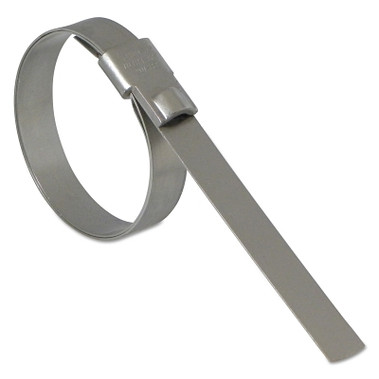 Band-It Ultra-Lok Preformed Clamps, 3 1/2 in Dia, 3/4 in Wide, Stainless Steel 201 (50 EA / BX)