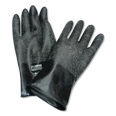 Honeywell North Chemical Resistant Butyl Gloves, Size 9, Black, 13 mil, Grip-Saf (1 PR / PR)