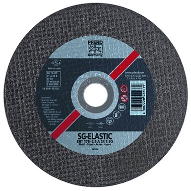 Pferd SG Flat Cut-Off Wheel, 5 in Dia, 3/32 in Thick, 30 Grit Aluminum Oxide (1 EA / EA)