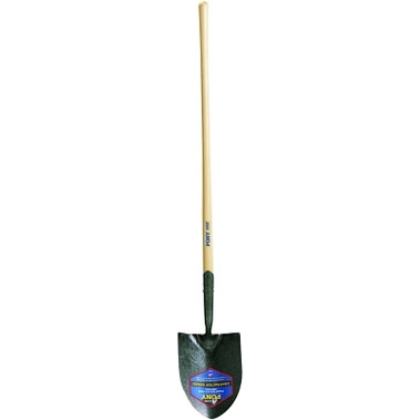 TRUE TEMPER Shovels, 12 in X 8 3/4 in Round Point Blade, 47 in White Ash Straight Handle (1 EA / EA)