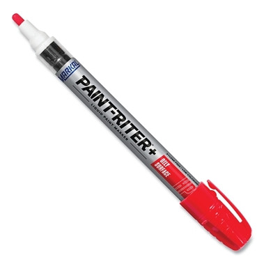 Markal Paint-Riter+ Oily Surface Paint Marker, Red, 1/8 in Tip, Medium (12 EA / PK)