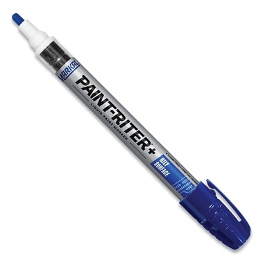 Markal Paint-Riter+ Oily Surface Paint Marker, Blue, 1/8 in Tip, Medium (12 EA / BX)