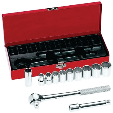 Klein Tools 12 Piece Socket Sets, 1/2 in (1 SET / SET)