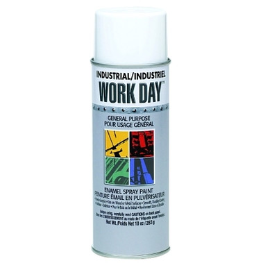 Krylon Industrial Work Day Enamel Paint, 10 oz Aerosol Can, Flat White (12 CN / CA)