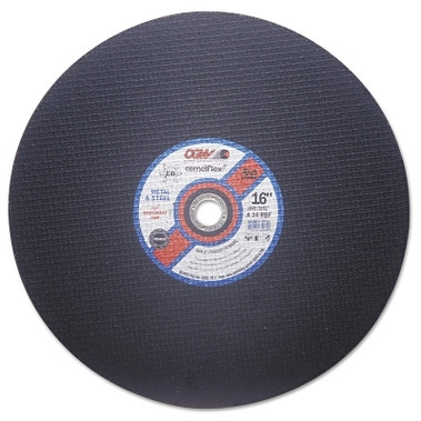CGW Abrasives Stationary Saw Wheel, 16 in Dia, 5/32 in Thick, 24 Grit, Alum. Oxide (15 EA / BX)