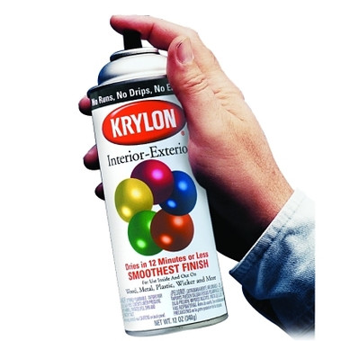 Krylon Interior/Exterior Industrial Maintenance Paints, 12oz Aerosol, Semi-Gloss White (6 CAN / CS)