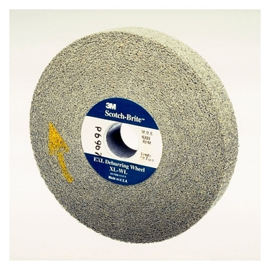 3M Abrasive Scotch-Brite Deburring Wheels, 6X1/2X1, Super Fine, 6,000 rpm, Silicon Carbide (1 EA / EA)