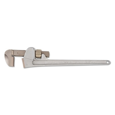 Ampco Safety Tools Cast Aluminum Pipe Wrenches, 90Ã‚Â° Head Angle, Bronze Body Jaw, 18 in (1 EA / EA)