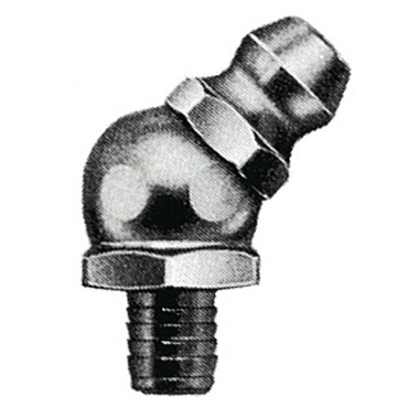 Alemite Non-Corrosive Fittings, Elbow - 67 1/2Ã‚Â°, 61/64 in, Male/Male, 1/8 in (PTF) (250 EA / BX)